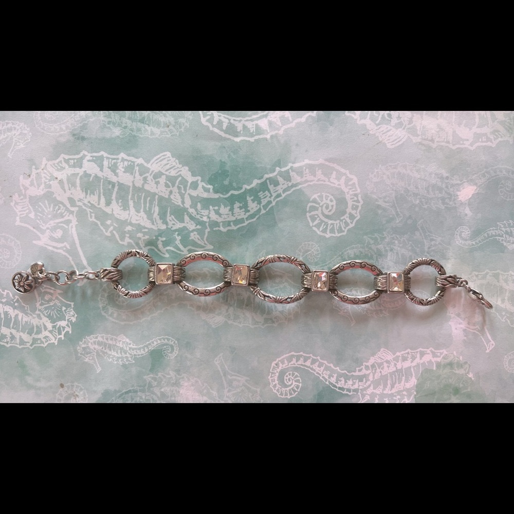 Brighton silver and rhinestone bracelet